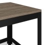 Mesita auxiliar MDF y hierro gris y negro 90x45x45 cm en Mesas de centro | Comprar online en Foru.es