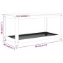 Mesita auxiliar MDF y hierro gris y negro 90x45x45 cm en Mesas de centro | Comprar online en Foru.es