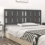 Solid gray pine wood bed headboard 165.5x4x100 cm by vidaXL, Headboards and footboards - Ref: Foro24-818002, Price: 58,29 €, ...