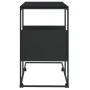Mesa auxiliar con ruedas madera ingeniería negra 55x36x63,5 cm de vidaXL, Mesas de centro - Ref: Foro24-343109, Precio: 40,00...