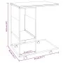 Mesa auxiliar con ruedas madera ingeniería negra 55x36x63,5 cm de vidaXL, Mesas de centro - Ref: Foro24-343109, Precio: 40,00...