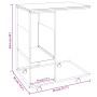 Mesa auxiliar con ruedas madera ingeniería negra 55x36x63,5 cm de vidaXL, Mesas de centro - Ref: Foro24-343109, Precio: 40,69...