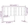 Solid gray pine wood bed headboard 165.5x4x100 cm by vidaXL, Headboards and footboards - Ref: Foro24-818002, Price: 58,29 €, ...