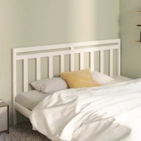 Solid white pine wood bed headboard 206x4x100 cm by vidaXL, Headboards and footboards - Ref: Foro24-817811, Price: 37,57 €, D...