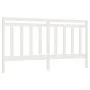 Solid white pine wood bed headboard 206x4x100 cm by vidaXL, Headboards and footboards - Ref: Foro24-817811, Price: 37,57 €, D...