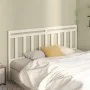 Solid white pine wood bed headboard 206x4x100 cm by vidaXL, Headboards and footboards - Ref: Foro24-817811, Price: 37,57 €, D...