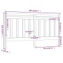 Cabecero de cama madera maciza de pino blanco 206x4x100 cm de vidaXL, Cabeceros y pies de cama - Ref: Foro24-817811, Precio: ...