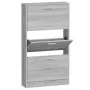 Mueble zapatero madera contrachapada gris Sonoma 59x17x108 cm de vidaXL, Zapateros y organizadores de calzado - Ref: Foro24-3...