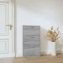 Mueble zapatero madera contrachapada gris Sonoma 59x17x108 cm de vidaXL, Zapateros y organizadores de calzado - Ref: Foro24-3...