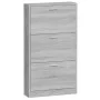 Mueble zapatero madera contrachapada gris Sonoma 59x17x108 cm de vidaXL, Zapateros y organizadores de calzado - Ref: Foro24-3...