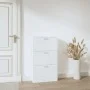 Mueble zapatero madera contrachapada blanco 59x17x108 cm de vidaXL, Zapateros y organizadores de calzado - Ref: Foro24-342526...