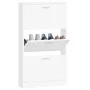 Mueble zapatero madera contrachapada blanco 59x17x108 cm de vidaXL, Zapateros y organizadores de calzado - Ref: Foro24-342526...