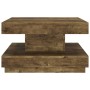 Mesa de centro de MDF marrón oscuro 60x60x35 cm en Mesas de centro | Comprar online en Foru.es