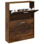 Mueble zapatero madera contrachapada roble ahumado 59x17x81 cm de vidaXL, Zapateros y organizadores de calzado - Ref: Foro24-...