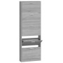 Mueble zapatero madera contrachapada gris Sonoma 59x17x169 cm de vidaXL, Zapateros y organizadores de calzado - Ref: Foro24-3...