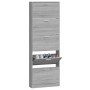 Mueble zapatero madera contrachapada gris Sonoma 59x17x169 cm de vidaXL, Zapateros y organizadores de calzado - Ref: Foro24-3...