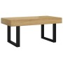 Mesa de centro MDF y hierro marrón claro y negro 90x45x40 cm en Mesas de centro | Comprar online en Foru.es