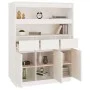 Aparador alto de madera maciza de pino blanco 89x40x116,5 cm de vidaXL, Aparadores - Ref: Foro24-818216, Precio: 198,92 €, De...