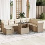 Set de sofás de jardín con cojines 9 pzas ratán sintético beige en Conjuntos de jardín | Comprar online en Foru.es