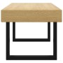 Mesa de centro MDF y hierro marrón claro y negro 90x45x40 cm en Mesas de centro | Comprar online en Foru.es