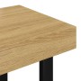 Mesa de centro MDF y hierro marrón claro y negro 90x45x40 cm en Mesas de centro | Comprar online en Foru.es