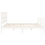 Estructura de cama con cabecero madera maciza blanco 200x200 cm de vidaXL, Camas y somieres - Ref: Foro24-3194137, Precio: 16...