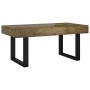 Mesa de centro MDF y hierro marrón oscuro y negro 90x45x40 cm en Mesas de centro | Comprar online en Foru.es