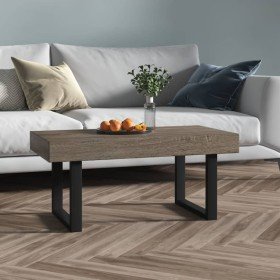 Mesa de centro MDF y hierro gris y negro 90x45x40 cm en Mesas de centro | Comprar online en Foru.es