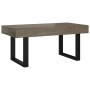Mesa de centro MDF y hierro gris y negro 90x45x40 cm en Mesas de centro | Comprar online en Foru.es