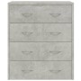 Aparador con 4 cajones gris hormigón 60x30,5x71 cm de vidaXL, Aparadores - Ref: Foro24-342578, Precio: 91,52 €, Descuento: %