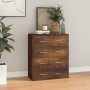 Aparador con 4 cajones roble ahumado 60x30,5x71 cm de vidaXL, Aparadores - Ref: Foro24-342580, Precio: 95,52 €, Descuento: %