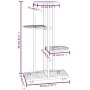 Soporte para flores 4 alturas y ruedas hierro blanco 44x23x80cm de vidaXL, Soportes para macetas - Ref: Foro24-343116, Precio...