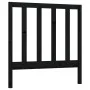 Solid black pine wood bed headboard 81x4x100 cm by vidaXL, Headboards and footboards - Ref: Foro24-817669, Price: 36,47 €, Di...