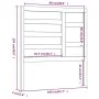 Bettkopfteil aus massivem Kiefernholz, 106 x 4 x 104 cm von vidaXL, Kopf- und Fußteile - Ref: Foro24-818125, Preis: 32,17 €, ...