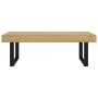 Mesa de centro MDF y hierro marrón claro y negro 120x60x40 cm en Mesas de centro | Comprar online en Foru.es