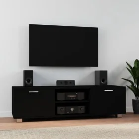 Mueble para TV madera contrachapada negro 140x40,5x35 cm de vidaXL, Muebles TV - Ref: Foro24-342624, Precio: 101,60 €, Descue...