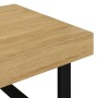 Mesa de centro MDF y hierro marrón claro y negro 120x60x40 cm en Mesas de centro | Comprar online en Foru.es