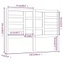 Cabecero de cama madera maciza de pino 156x4x104 cm de vidaXL, Cabeceros y pies de cama - Ref: Foro24-818145, Precio: 47,72 €...