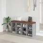 Banco zapatero madera contrachapada gris Sonoma 103x30x48 cm by vidaXL, Benches for halls and storage - Ref: Foro24-342613, P...