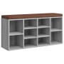 Banco zapatero madera contrachapada gris Sonoma 103x30x48 cm de vidaXL, Bancos para recibidores y almacenamiento - Ref: Foro2...