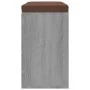 Banco zapatero madera contrachapada gris Sonoma 103x30x48 cm by vidaXL, Benches for halls and storage - Ref: Foro24-342613, P...