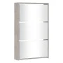 Mueble zapatero y espejo 3 niveles gris hormigón 63x17x102,5 cm de vidaXL, Zapateros y organizadores de calzado - Ref: Foro24...