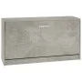 Banco zapatero madera contrachapada gris hormigón 80x24x45 cm de vidaXL, Zapateros y organizadores de calzado - Ref: Foro24-3...