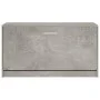 Banco zapatero madera contrachapada gris hormigón 80x24x45 cm de vidaXL, Zapateros y organizadores de calzado - Ref: Foro24-3...