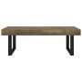 Mesa de centro MDF y hierro marrón oscuro y negro 120x60x40 cm en Mesas de centro | Comprar online en Foru.es