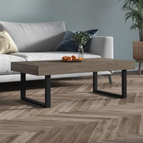 Mesa de centro MDF y hierro gris y negro 120x60x40 cm en Mesas de centro | Comprar online en Foru.es