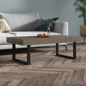 Mesa de centro MDF y hierro gris y negro 120x60x40 cm en Mesas de centro | Comprar online en Foru.es