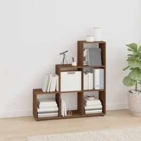 Estantería forma de escalera madera contrachapada roble marrón de vidaXL, Librerías y estanterías - Ref: Foro24-342608, Preci...