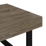 Mesa de centro MDF y hierro gris y negro 120x60x40 cm en Mesas de centro | Comprar online en Foru.es