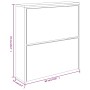 Mueble zapatero con espejo 2 niveles blanco brillo 63x17x67 cm de vidaXL, Zapateros y organizadores de calzado - Ref: Foro24-...